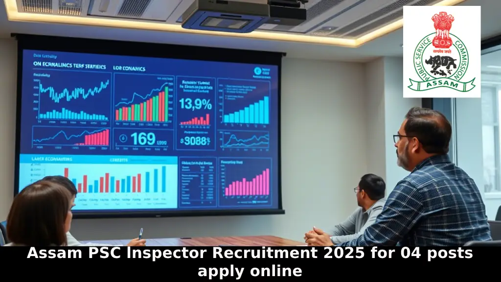 Assam PSC lnspector Recruitment 2025 for 04 posts apply online