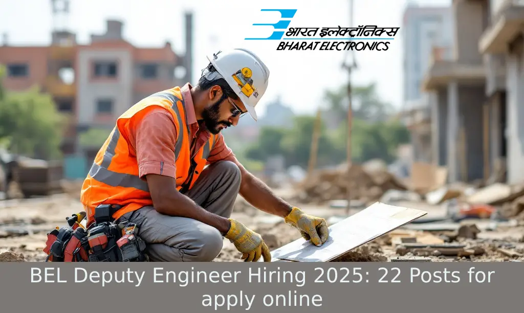 BEL Deputy Engineer Hiring 2025: 22 Posts for apply online