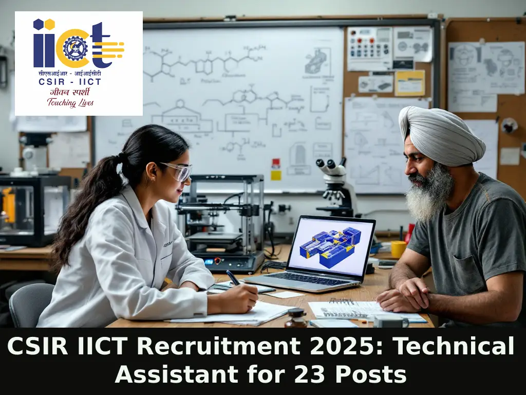 CSIR IICT Recruitment 2025: Technical Assistant for 23 Posts