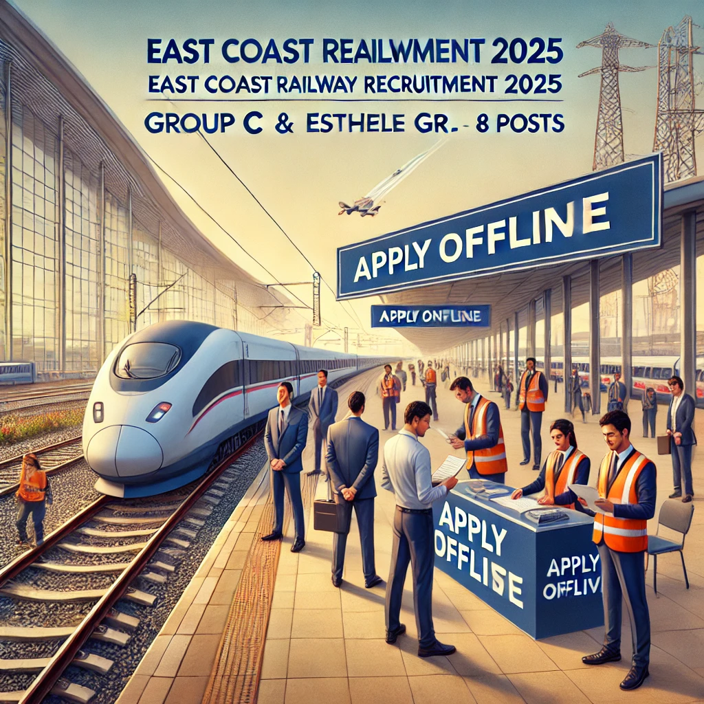 EAST COAST RAILWAY Recruitment 2025 for Group C & Erstwhile Gr.D Apply Offline for 8 Posts