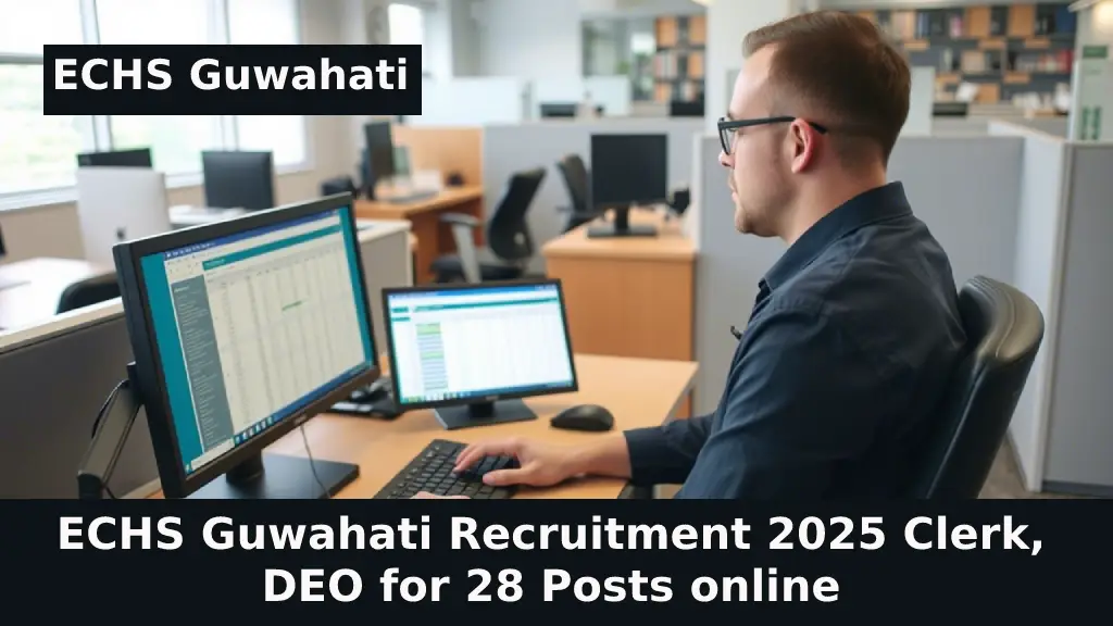 ECHS Guwahati Recruitment 2025 Clerk, DEO for 28 Posts online