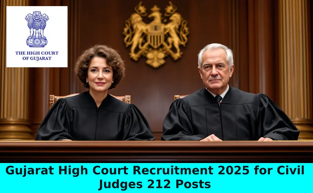Gujarat High Court Recruitment 2025 for Civil Judges 212 Posts