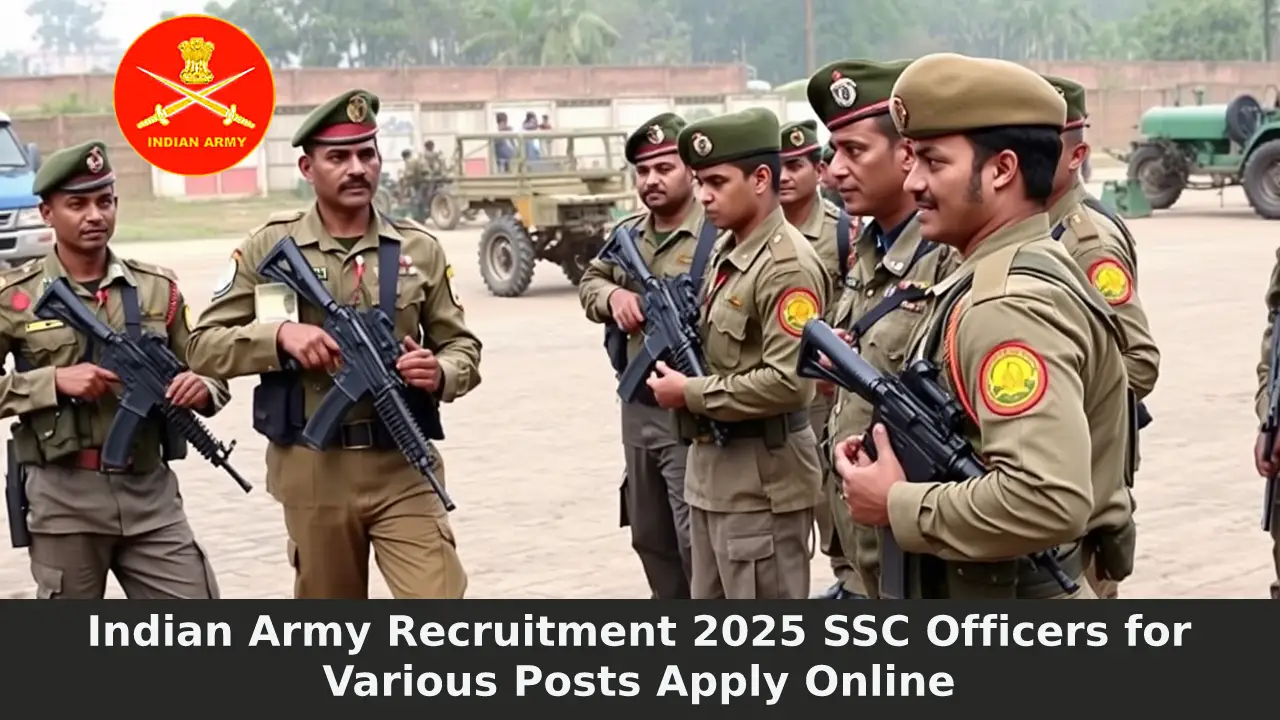 Indian Army Recruitment 2025 SSC Officers for Various Posts Apply Online