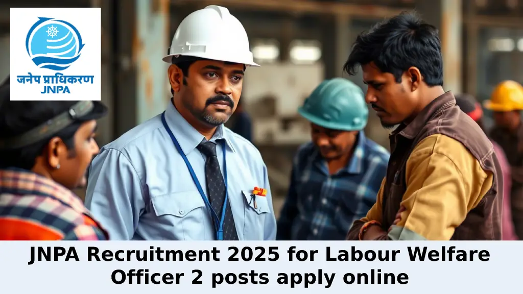 JNPA Recruitment 2025 for Labour Welfare Officer 2 posts apply online
