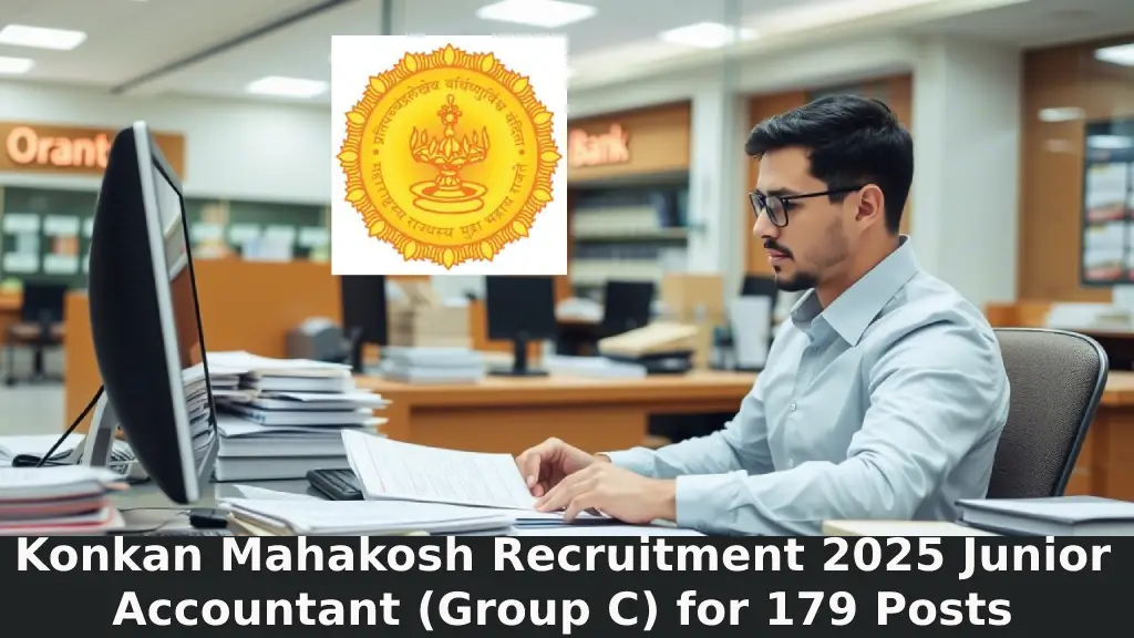Konkan Mahakosh Recruitment 2025 Junior Accountant (Group C) for 179 Posts