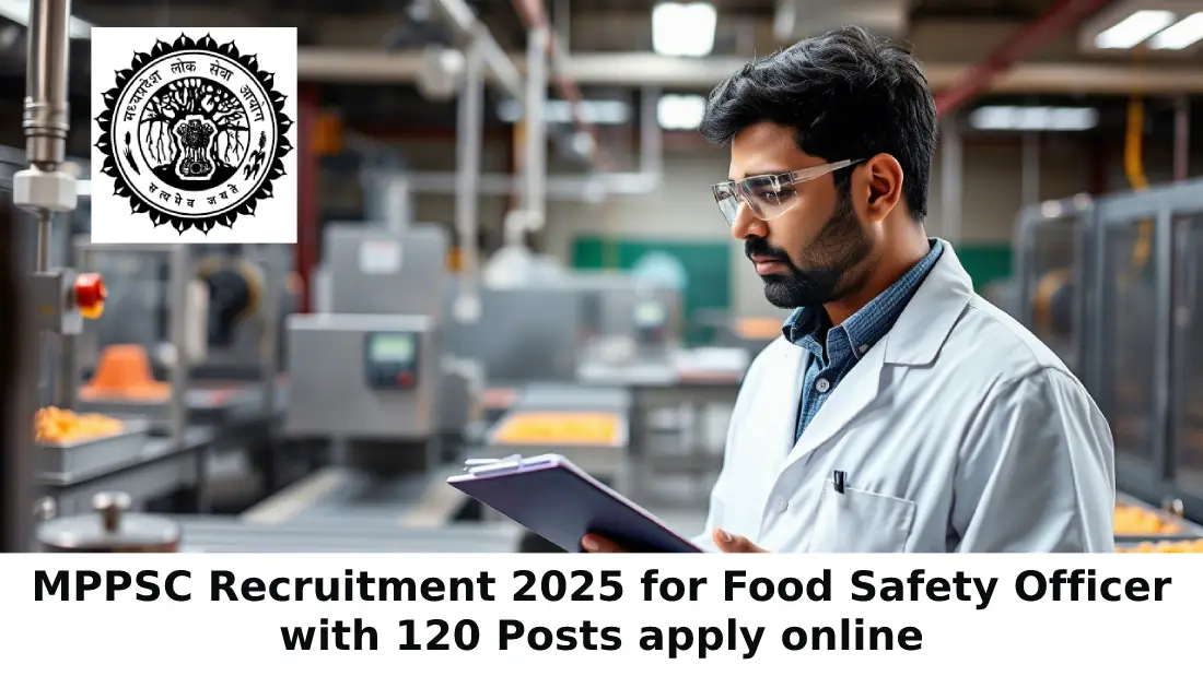 MPPSC Recruitment 2025 for Food Safety Officer with 120 Posts apply online