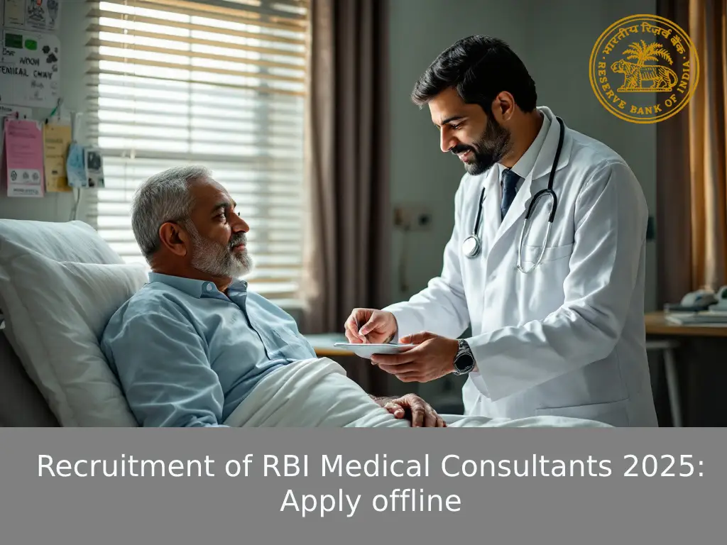 Recruitment of RBI Medical Consultants 2025: Apply offline