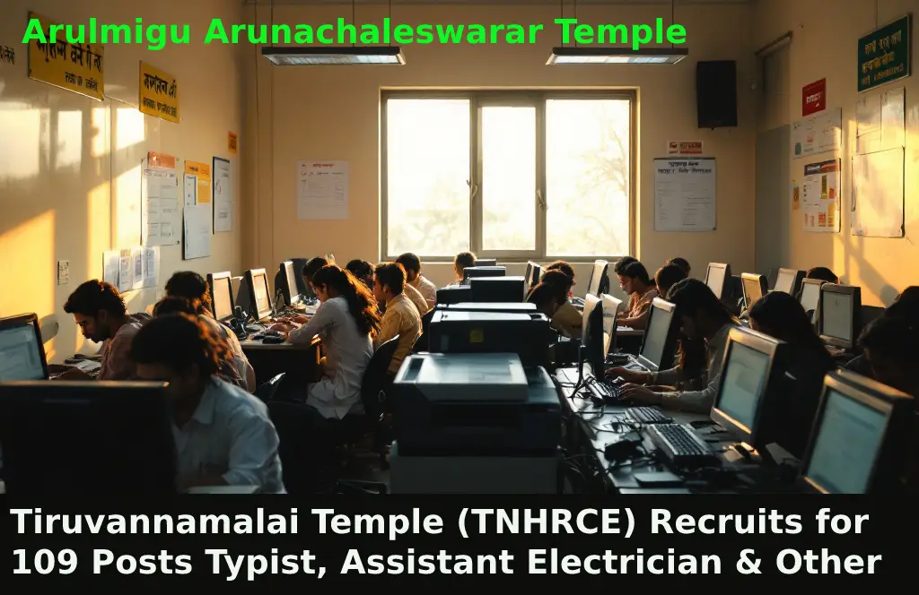Tiruvannamalai Temple (TNHRCE) Recruits for 109 Posts Typist, Assistant Electrician & Other