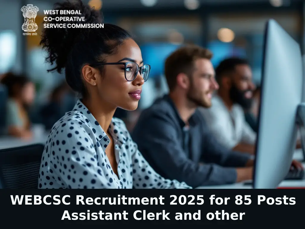 WEBCSC Recruitment 2025 for 85 Posts Assistant Clerk and other