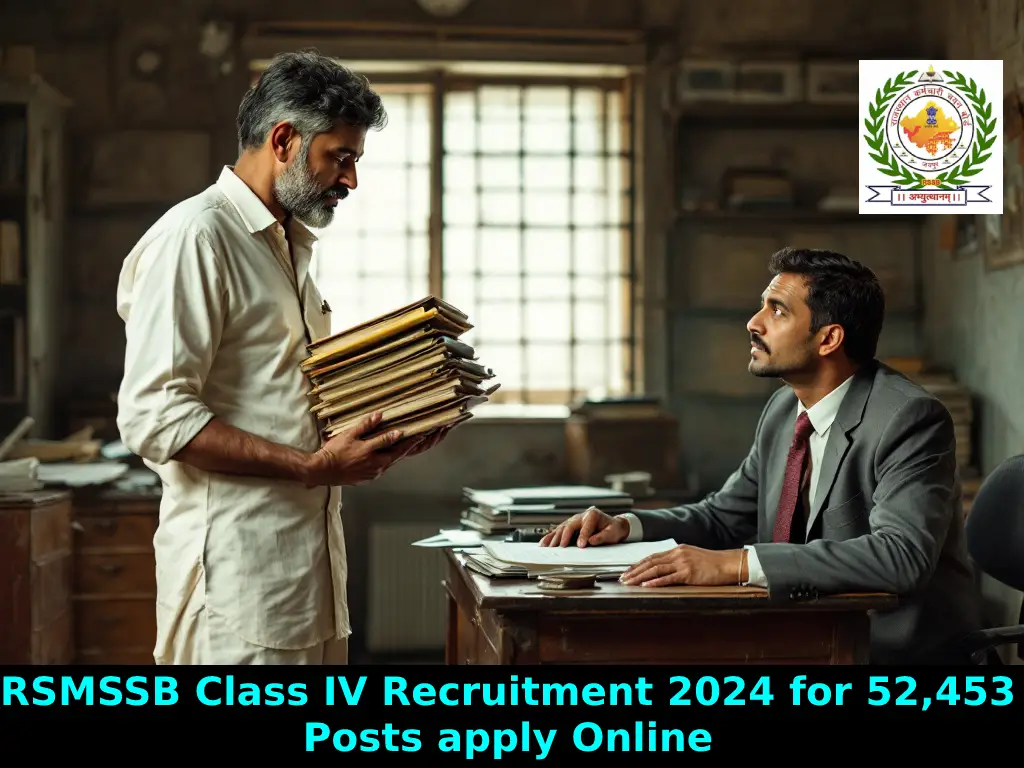 RSMSSB Class IV Recruitment 2024 for 52,453 Posts apply Online