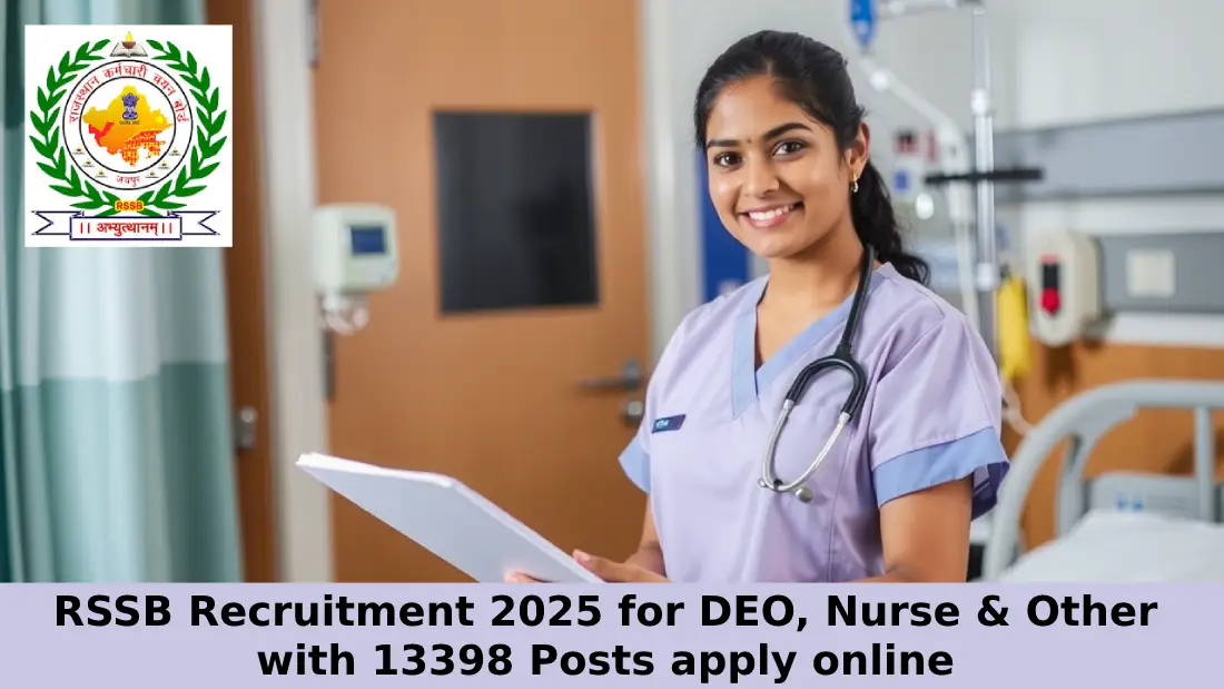 RSSB Recruitment 2025 for DEO, Nurse & Other with 13398 Posts apply online
