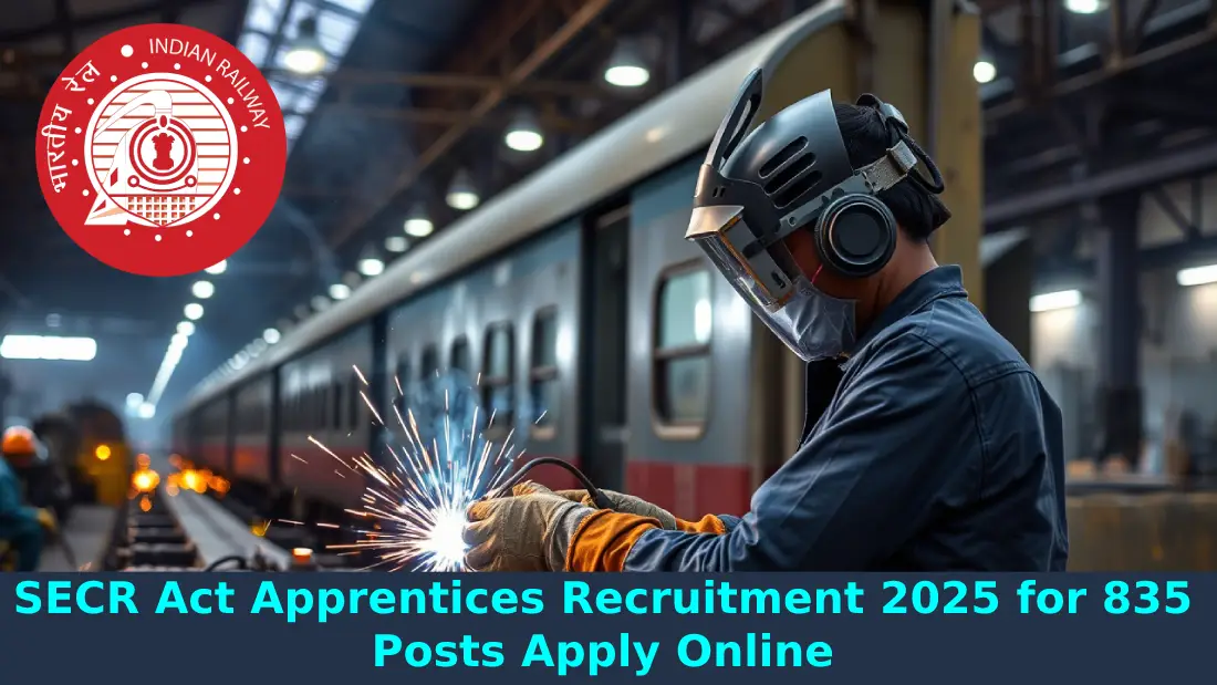 SECR Act Apprentices Recruitment 2025 for 835 Posts Apply Online